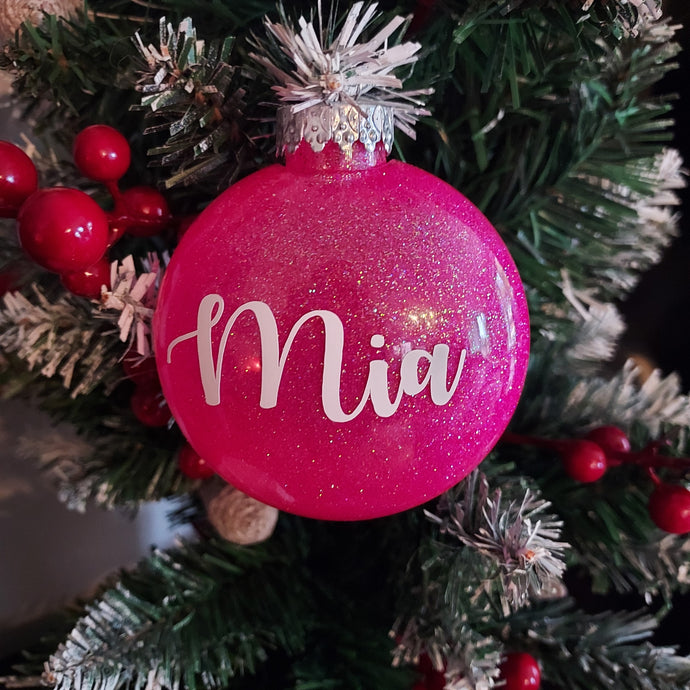 Personalised Glitter Bauble