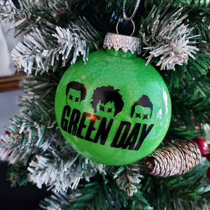 Green Day Glitter Bauble
