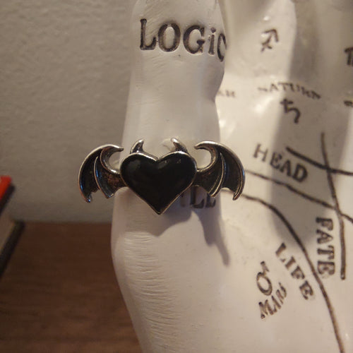 Winged Heart Ring (adjustable)