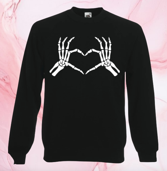 Skeleton Heart Crewneck Jumper