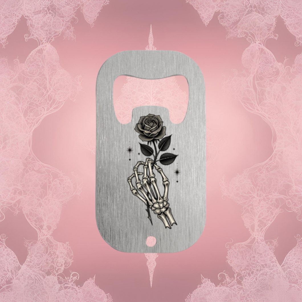 Black Rose Bottle Opener