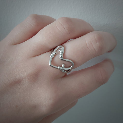 Barbed Wire Heart Ring