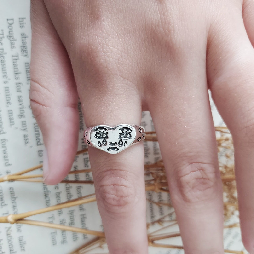 Crying Heart Ring (Adjustable)