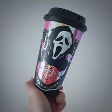 Load image into Gallery viewer, Holographic Scream Ghost face Travel Mug