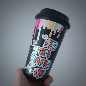 Holographic Scream Ghost face Travel Mug