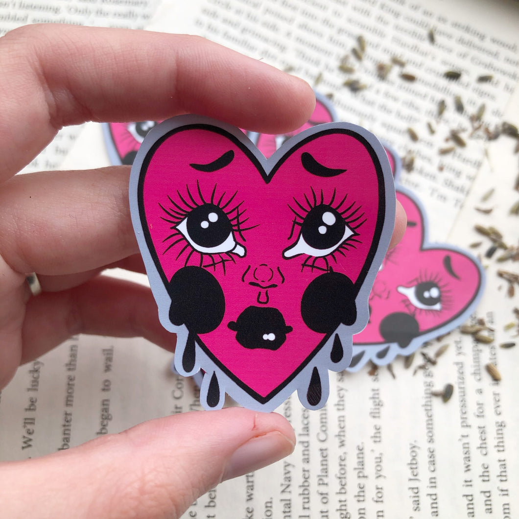 Crying Heart Sticker